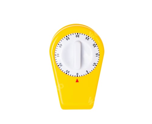 Preview: Yellow kitchen timer in the form of a clothespin, for precise keeping of cooking time,
