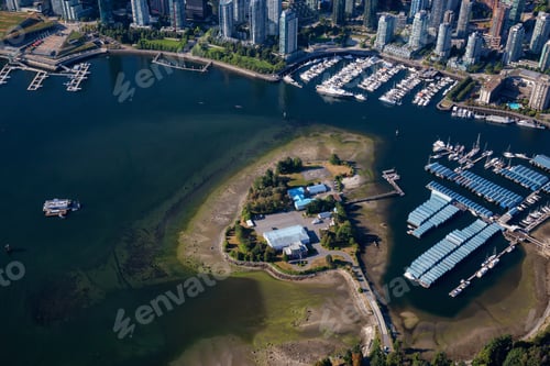 Preview: Aerial view of Coal Harbour and a modern Downtown City