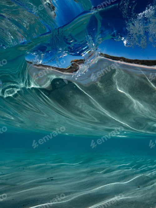 Preview: Beautiful shot of the sky from under the water