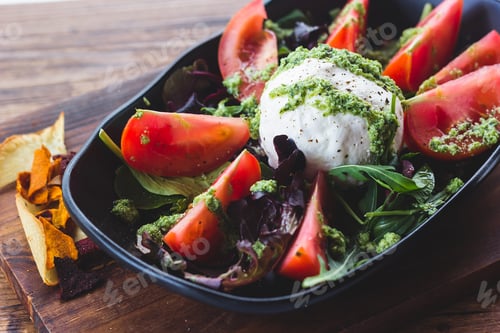 Preview: Traditional salad with green and cheese