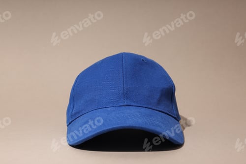Preview: Blue stylish cap on a light background