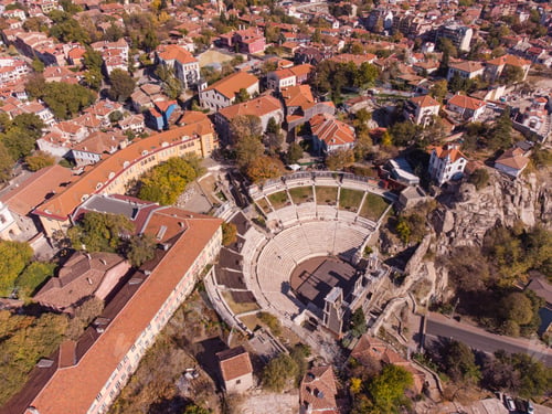 Preview: Aerial view of City of Plovdiv, Bulgaria