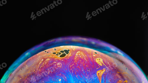 Preview: Virtual reality space with abstract multicolor psychedelic planet.