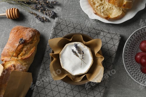 Preview: Concept of delicious French food - Camembert cheese