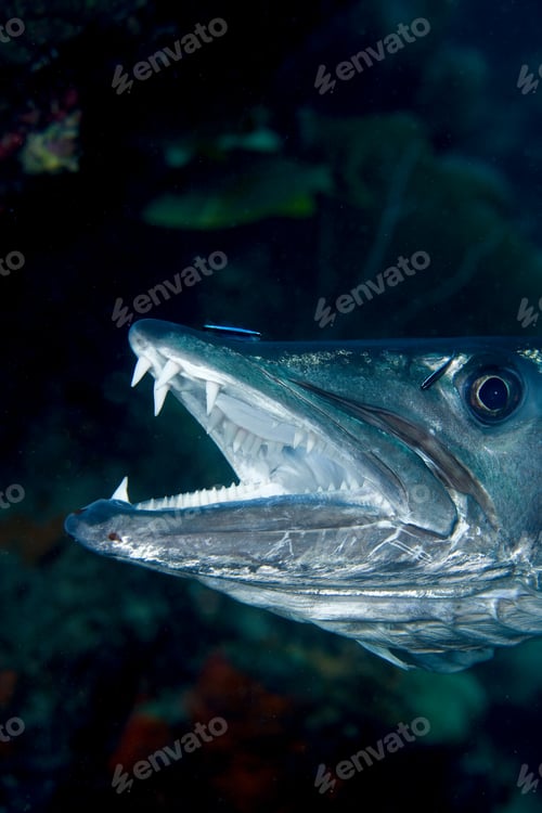 Preview: Close-up of Great barracuda.