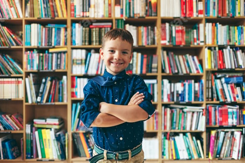 Preview: Boy in library