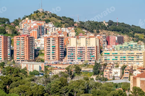 Preview: Barcelona residential district cityscape view