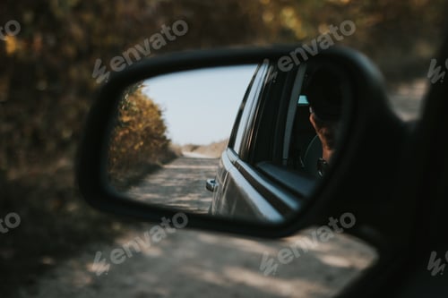 Preview: Empty road from the mirror