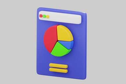 Preview: Pie chart with five sections.