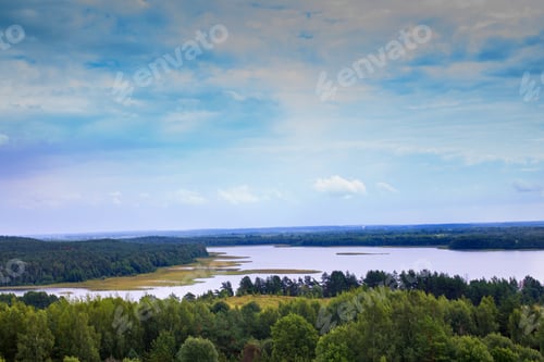 Preview: Panoramic view of Lake Braslav national park in Belarus.