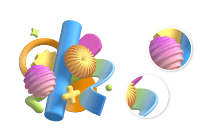 Visualização: Elementos 3D abstratos