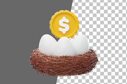 Preview: Retirement Nest Egg 3D Icon