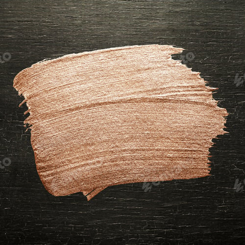 Preview: Rose gold oil paint brush stroke texture on a colored wood background