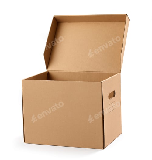 Preview: opened cardboard box
