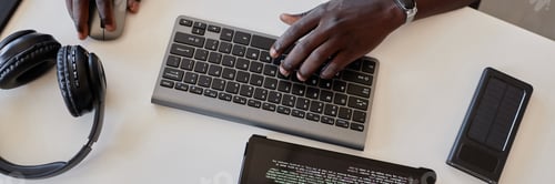 Preview: Typing on Wireless Keyboard While Typing Code on Tablet