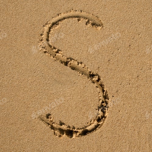 Preview: English sandy alphabet