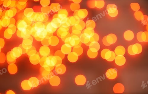Preview: Beautiful gold lights on dark background. Bokeh effect