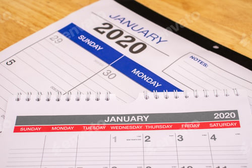 Preview: January 2020 calendar, planning, events