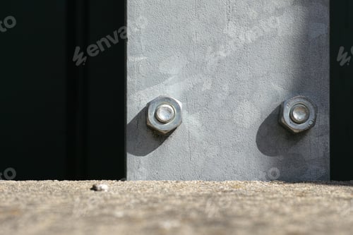 Preview: Two big screws in a steel plank