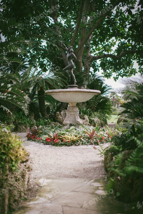 Preview: Large water fountain in a garden