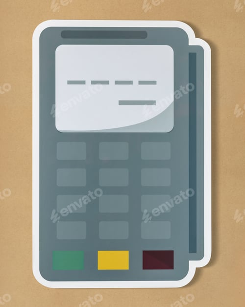 Preview: Credit card terminal cut out icon