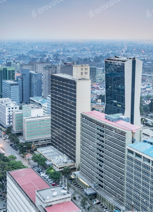 Preview: Modern buildings downtown Nairobi, Nairobi Area, Kenya, Africa