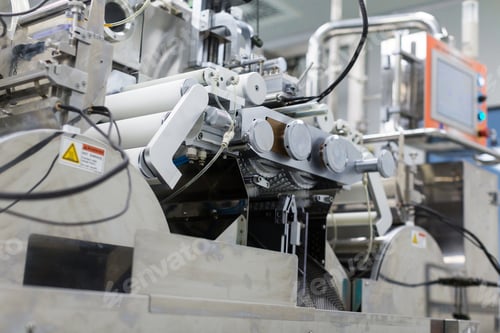Preview: big steel machine with shafts and control panel