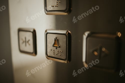 Preview: Elevator buttons with a focus on the alarm kno