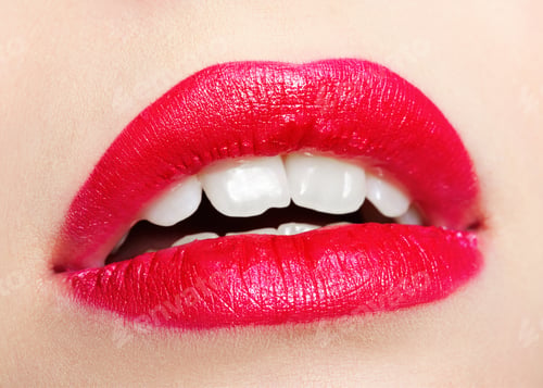 Preview: Close-Up Portrait Of Girl'S Lips Zone Make-Up