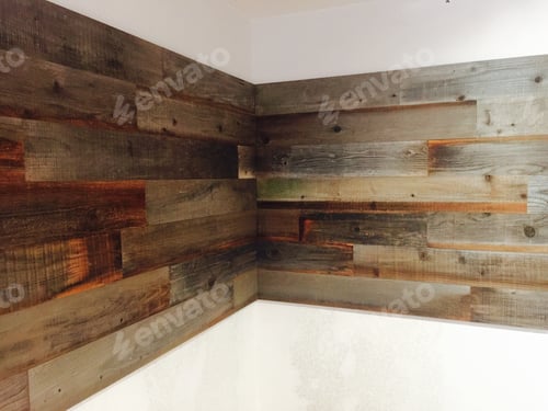 Vorschau: Rustikale Holzwand
