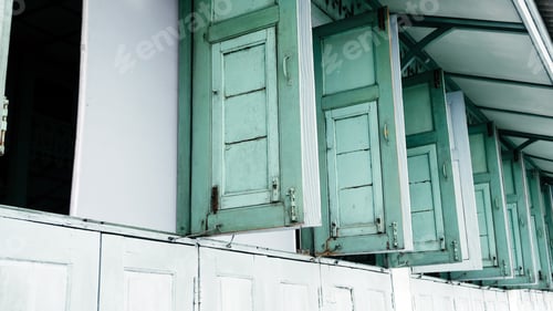 Preview: Image of Vintage wooden home window, Thailand traditional style
