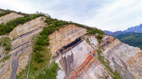 Preview: Aerial view of the Healey and Denali Park area, Alaska in Summer