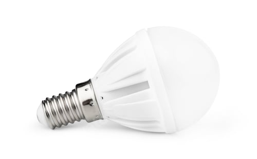 Preview: One light bulb isolated on white background