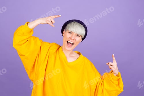 Preview: Studio portrait of european woman