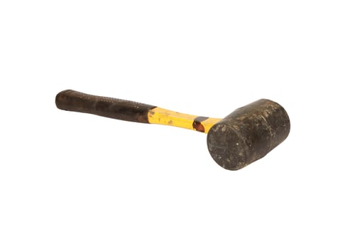 Preview: Closeup high angle shot of an antique hammer