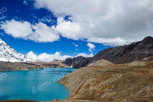 Preview: Mountain lake in Manag, Nepal,