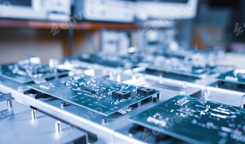 Preview: Close-up computer green microcircuits