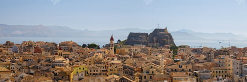 Preview: View of old town of Kerkyra, Corfu.