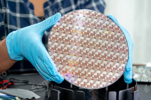 Preview: Silicon wafer for manufacturing semiconductor of integrated circuit.