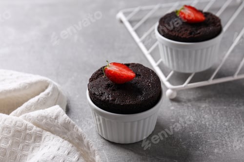 Preview: Chocolate fondant, concept of delicious sweet food