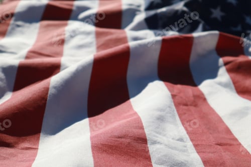 Preview: Low angle shot of the flag of the united states