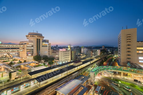 Preview: Toyotashi, Aichi, Japan at Twilight