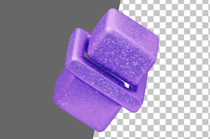 Preview: Glitter Abstract Violet Floating Cubes 3D Icon