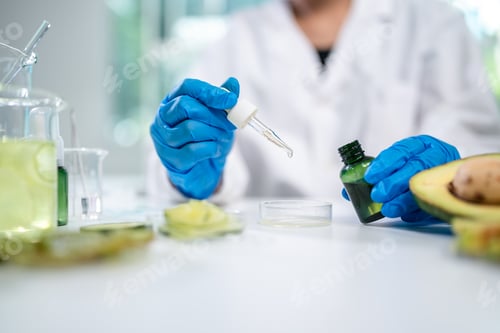 Preview: researcher working in laboratory for medicals science research using scientific equipment technology