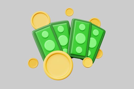 Preview: Cartoon money and coin assets