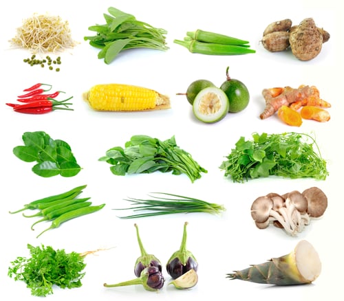 Preview: set of vegetable on white background