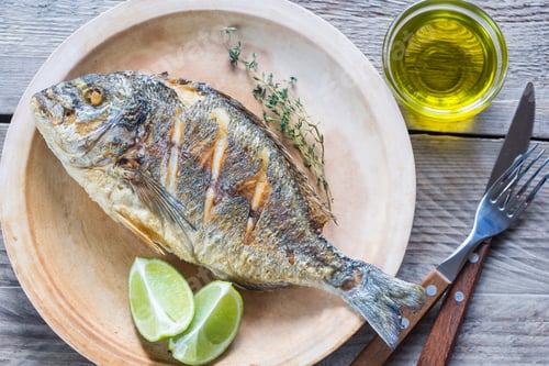 Preview: Grilled Dorade Royale Fish on the plate