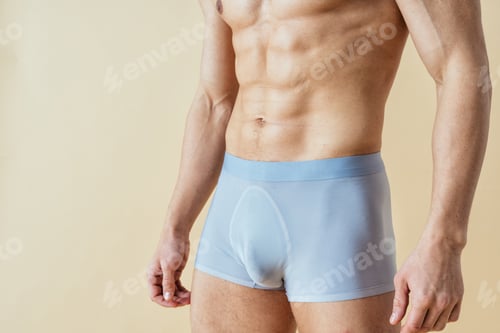 Preview: Man posing for a male edition body positive beauty se