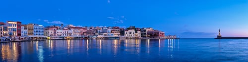 Preview: Picturesque old port of Chania, Crete island. Greece