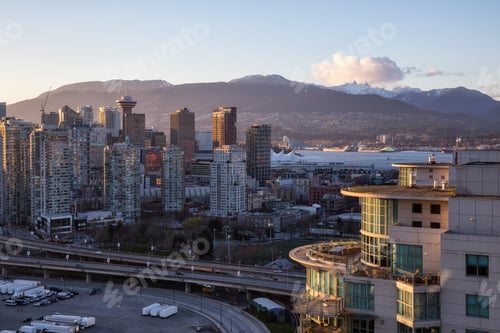 Preview: Downtown Vancouver Aerial City Background